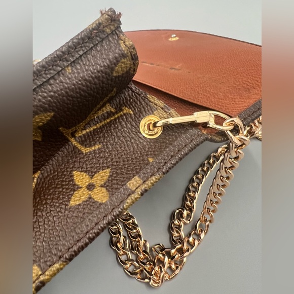 Louis Vuitton Monogram Pochette Rabat 20 Bag + Unbranded Removable Gold Chain - Picture 5 of 16